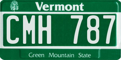 VT license plate CMH787