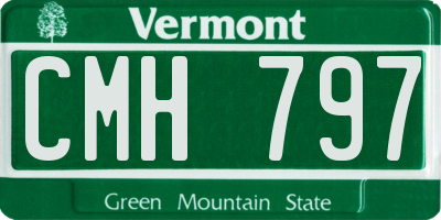 VT license plate CMH797