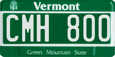 VT license plate CMH800