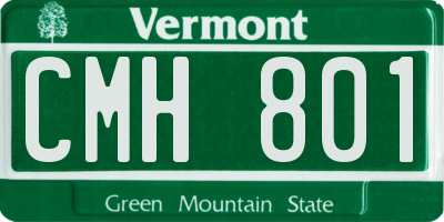 VT license plate CMH801
