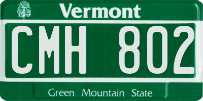 VT license plate CMH802