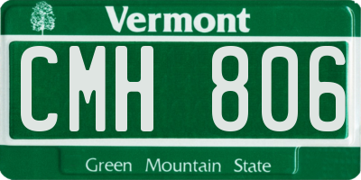 VT license plate CMH806