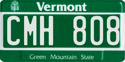 VT license plate CMH808
