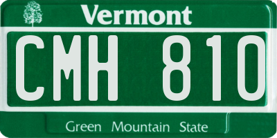 VT license plate CMH810