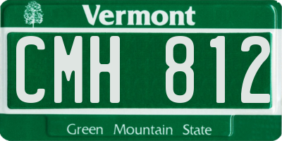 VT license plate CMH812