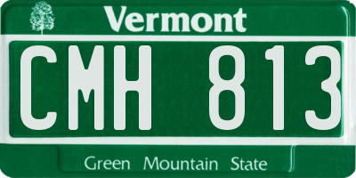 VT license plate CMH813