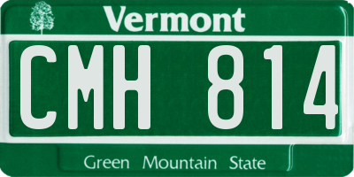 VT license plate CMH814