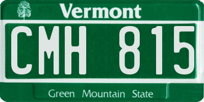 VT license plate CMH815