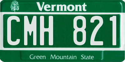 VT license plate CMH821