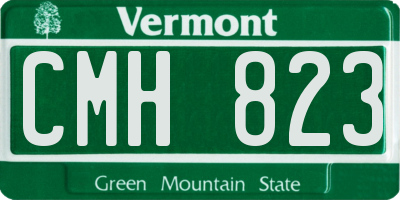 VT license plate CMH823