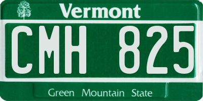 VT license plate CMH825