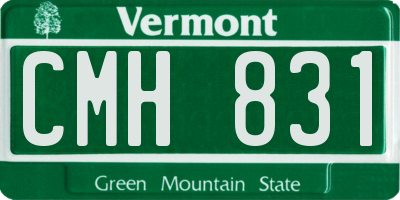 VT license plate CMH831