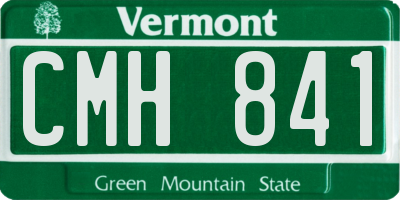 VT license plate CMH841