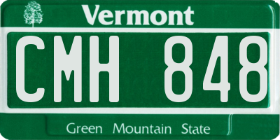 VT license plate CMH848