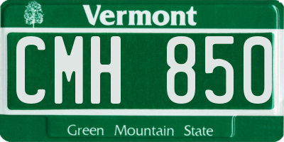 VT license plate CMH850