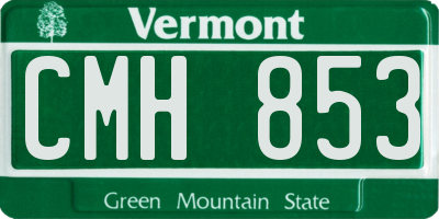 VT license plate CMH853