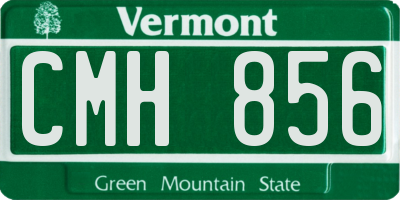 VT license plate CMH856
