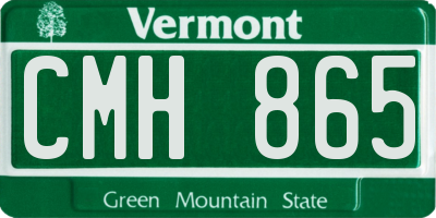 VT license plate CMH865