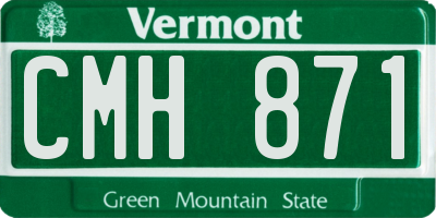 VT license plate CMH871