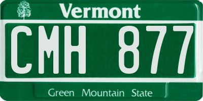 VT license plate CMH877