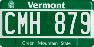 VT license plate CMH879