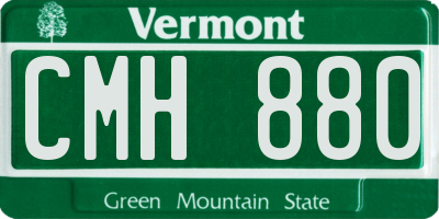VT license plate CMH880