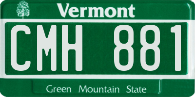 VT license plate CMH881