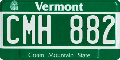 VT license plate CMH882
