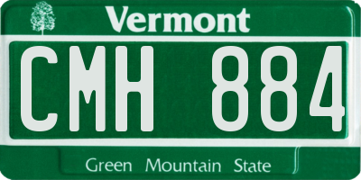 VT license plate CMH884