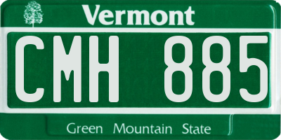 VT license plate CMH885
