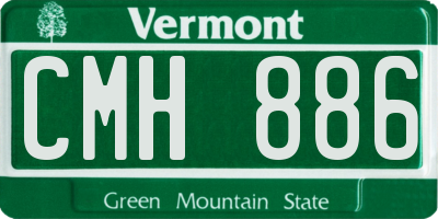 VT license plate CMH886