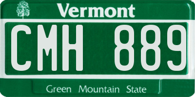VT license plate CMH889