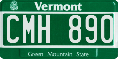 VT license plate CMH890