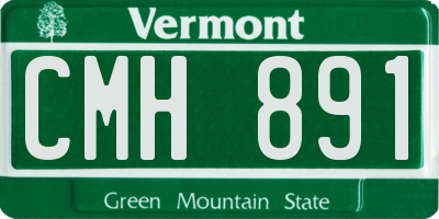VT license plate CMH891