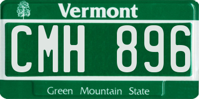 VT license plate CMH896