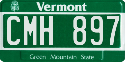 VT license plate CMH897