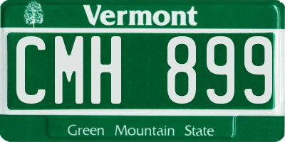 VT license plate CMH899