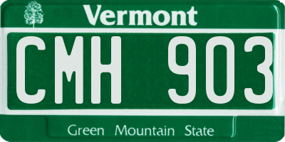 VT license plate CMH903