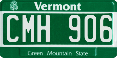 VT license plate CMH906
