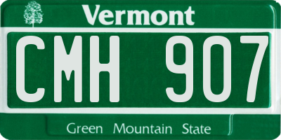 VT license plate CMH907