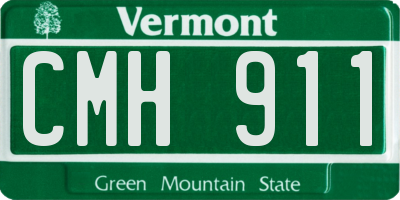 VT license plate CMH911