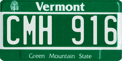 VT license plate CMH916