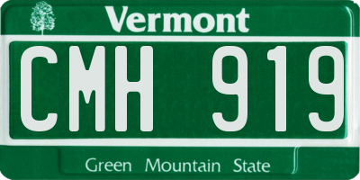 VT license plate CMH919