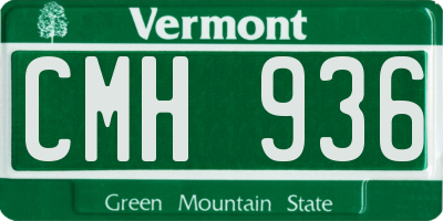 VT license plate CMH936