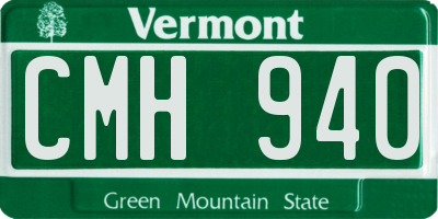 VT license plate CMH940