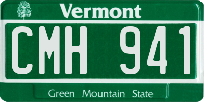 VT license plate CMH941