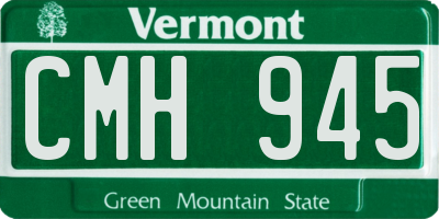 VT license plate CMH945