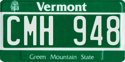 VT license plate CMH948