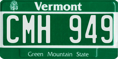 VT license plate CMH949