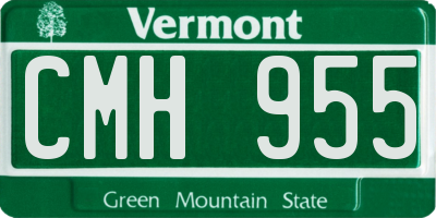 VT license plate CMH955